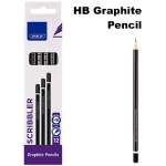 Marlin HB Graphite Pencil - Black & Silver Striped 1's